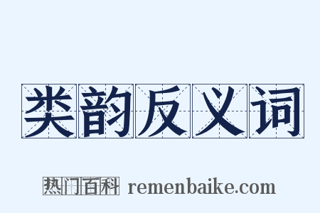 类韵反义词是什么意思的图片